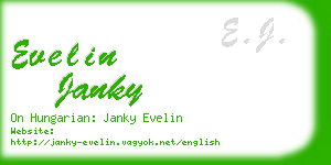 evelin janky business card